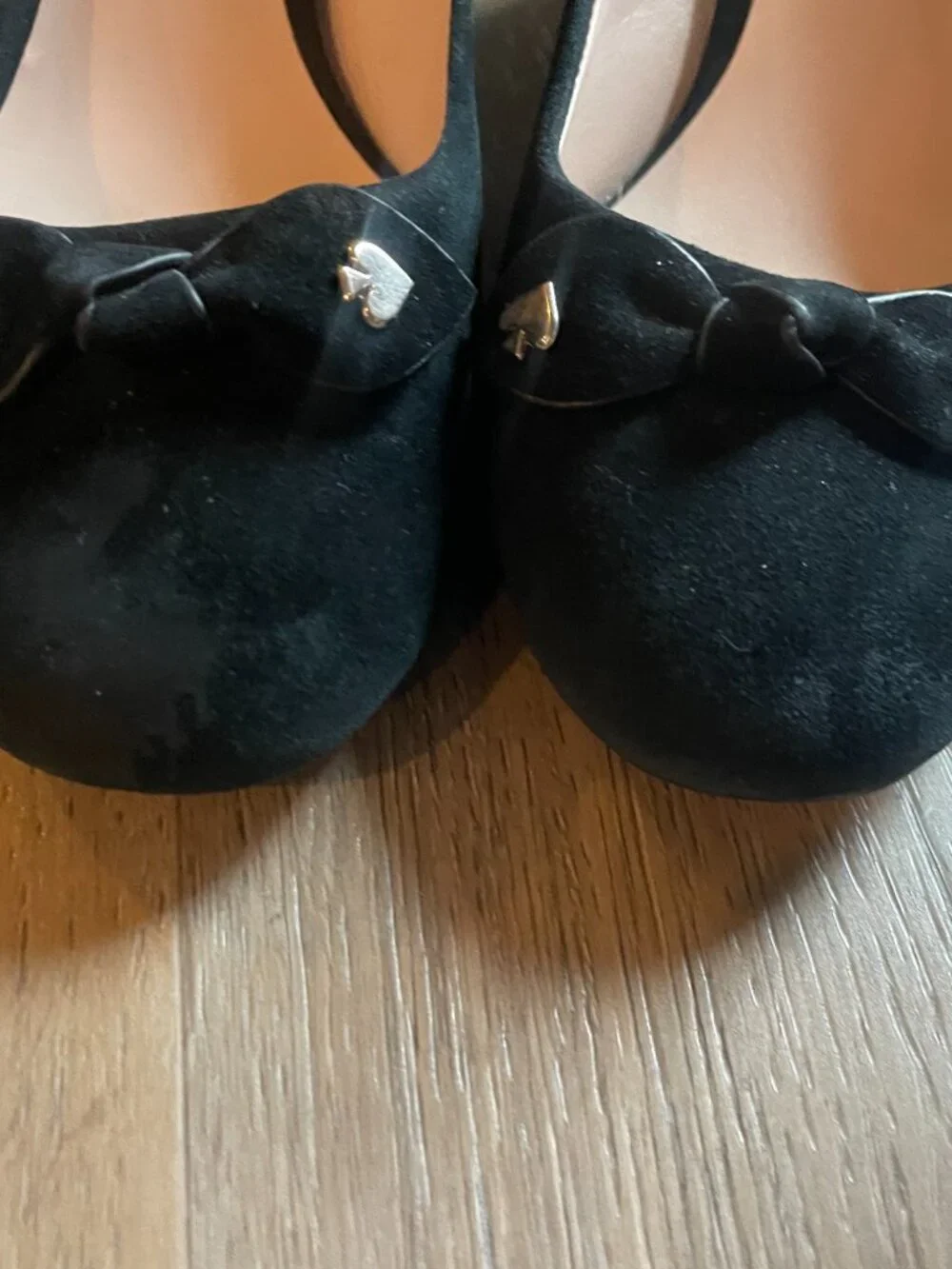 Kate Spade New York Benice Suede Block Heel Pumps Shoes Black Size 7M